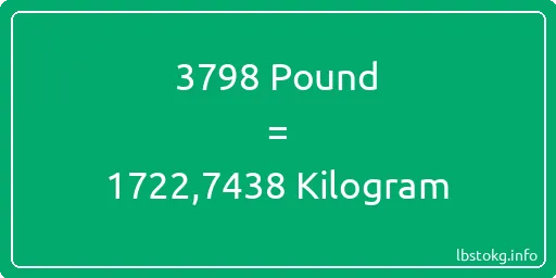 3798 Pound için Kilogram - 3798 Pound için Kilogram