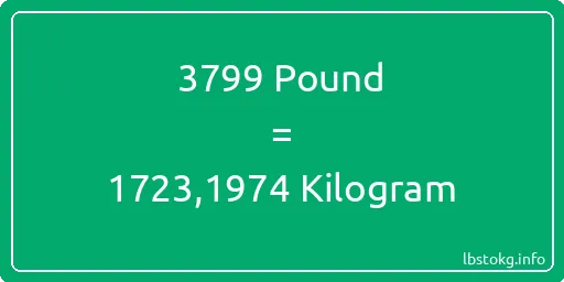 3799 Pound için Kilogram - 3799 Pound için Kilogram