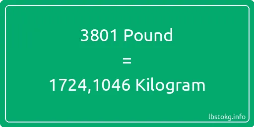 3801 Pound için Kilogram - 3801 Pound için Kilogram