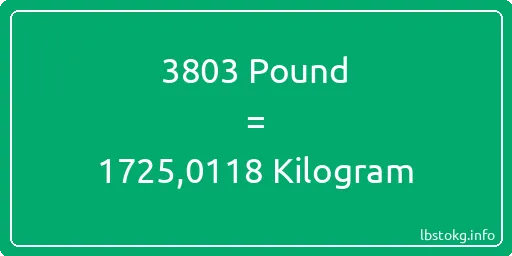 3803 Pound için Kilogram - 3803 Pound için Kilogram