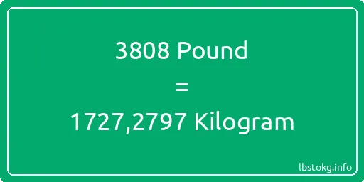 3808 Pound için Kilogram - 3808 Pound için Kilogram