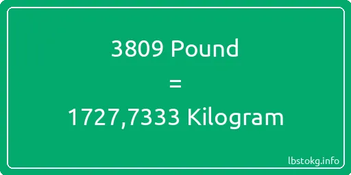 3809 Pound için Kilogram - 3809 Pound için Kilogram