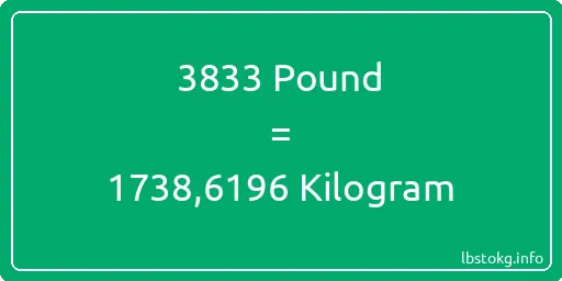 3833 Pound için Kilogram - 3833 Pound için Kilogram