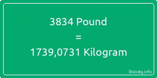 3834 Pound için Kilogram - 3834 Pound için Kilogram