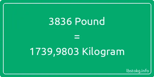 3836 Pound için Kilogram - 3836 Pound için Kilogram