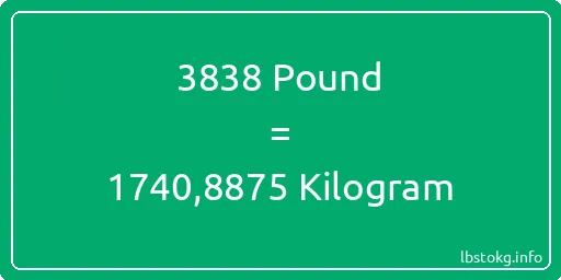 3838 Pound için Kilogram - 3838 Pound için Kilogram