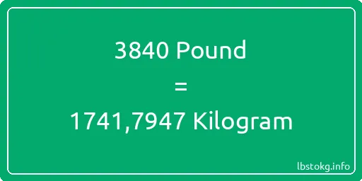 3840 Pound için Kilogram - 3840 Pound için Kilogram