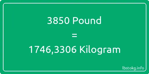 3850 Pound için Kilogram - 3850 Pound için Kilogram