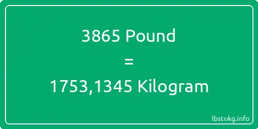 3865 Pound için Kilogram - 3865 Pound için Kilogram