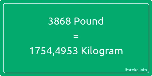 3868 Pound için Kilogram - 3868 Pound için Kilogram