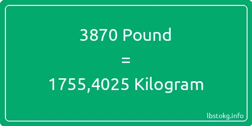 3870 Pound için Kilogram - 3870 Pound için Kilogram