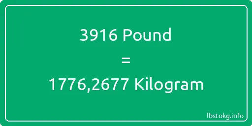 3916 Pound için Kilogram - 3916 Pound için Kilogram