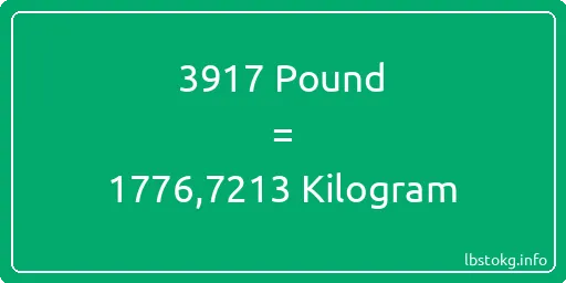 3917 Pound için Kilogram - 3917 Pound için Kilogram