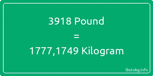 3918 Pound için Kilogram - 3918 Pound için Kilogram