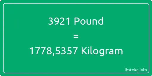 3921 Pound için Kilogram - 3921 Pound için Kilogram