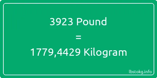 3923 Pound için Kilogram - 3923 Pound için Kilogram