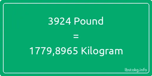 3924 Pound için Kilogram - 3924 Pound için Kilogram