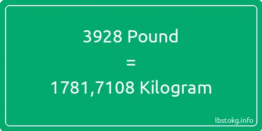 3928 Pound için Kilogram - 3928 Pound için Kilogram