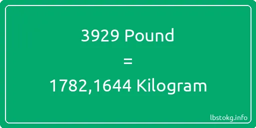 3929 Pound için Kilogram - 3929 Pound için Kilogram