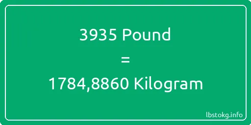 3935 Pound için Kilogram - 3935 Pound için Kilogram