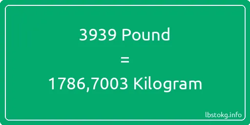 3939 Pound için Kilogram - 3939 Pound için Kilogram