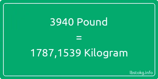 3940 Pound için Kilogram - 3940 Pound için Kilogram