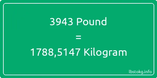 3943 Pound için Kilogram - 3943 Pound için Kilogram