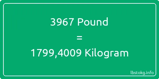 3967 Pound için Kilogram - 3967 Pound için Kilogram