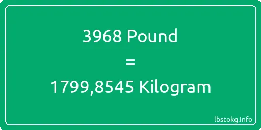 3968 Pound için Kilogram - 3968 Pound için Kilogram