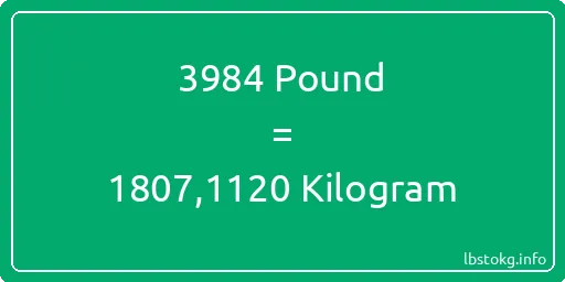 3984 Pound için Kilogram - 3984 Pound için Kilogram