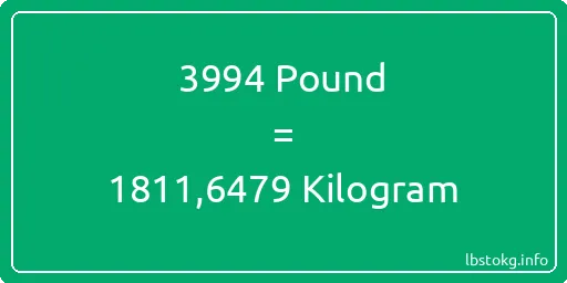 3994 Pound için Kilogram - 3994 Pound için Kilogram