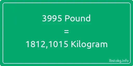 3995 Pound için Kilogram - 3995 Pound için Kilogram