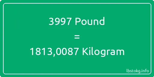 3997 Pound için Kilogram - 3997 Pound için Kilogram