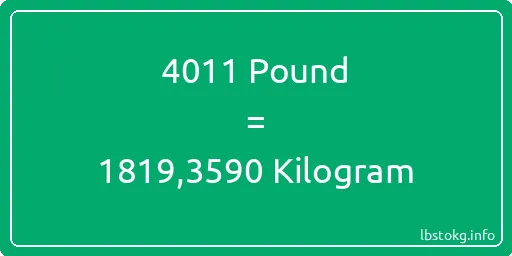 4011 Pound için Kilogram - 4011 Pound için Kilogram