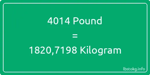 4014 Pound için Kilogram - 4014 Pound için Kilogram