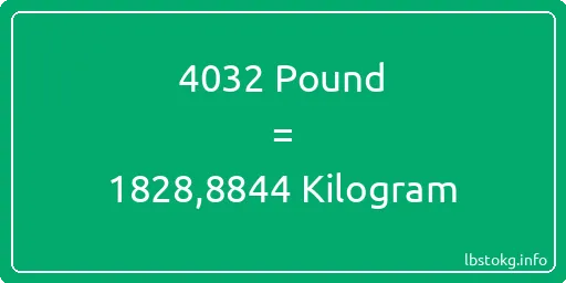 4032 Pound için Kilogram - 4032 Pound için Kilogram