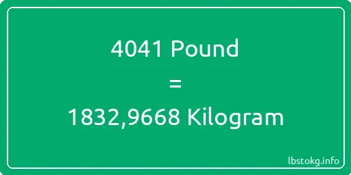 4041 Pound için Kilogram - 4041 Pound için Kilogram