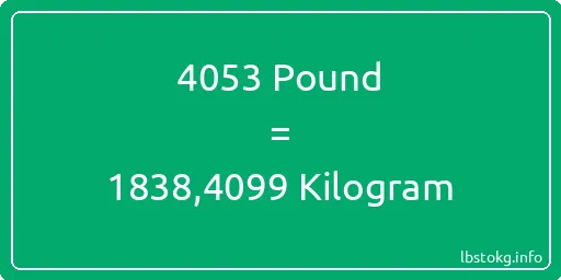 4053 Pound için Kilogram - 4053 Pound için Kilogram