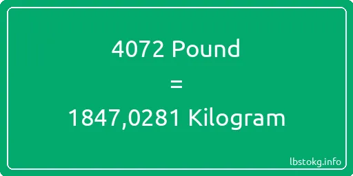 4072 Pound için Kilogram - 4072 Pound için Kilogram