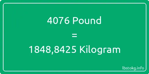 4076 Pound için Kilogram - 4076 Pound için Kilogram