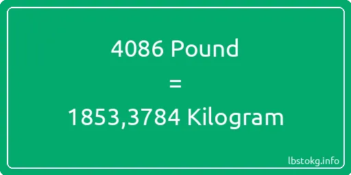 4086 Pound için Kilogram - 4086 Pound için Kilogram