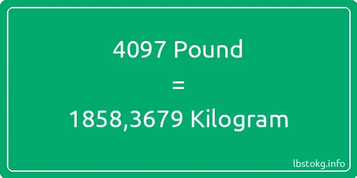 4097 Pound için Kilogram - 4097 Pound için Kilogram