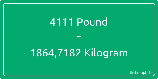 4111 Pound için Kilogram - 4111 Pound için Kilogram