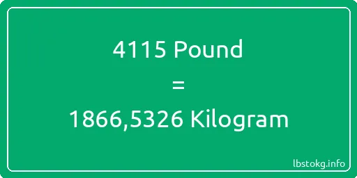 4115 Pound için Kilogram - 4115 Pound için Kilogram