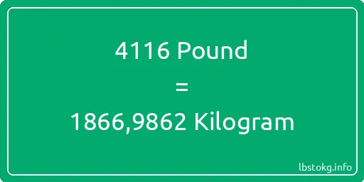 4116 Pound için Kilogram - 4116 Pound için Kilogram