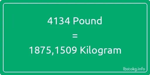 4134 Pound için Kilogram - 4134 Pound için Kilogram