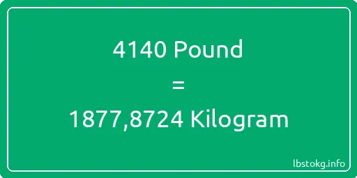 4140 Pound için Kilogram - 4140 Pound için Kilogram