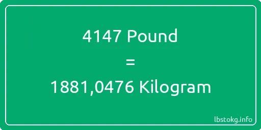 4147 Pound için Kilogram - 4147 Pound için Kilogram