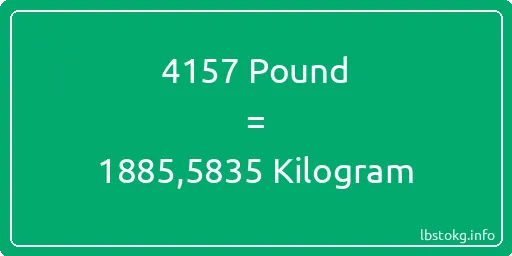 4157 Pound için Kilogram - 4157 Pound için Kilogram