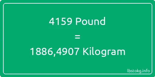 4159 Pound için Kilogram - 4159 Pound için Kilogram